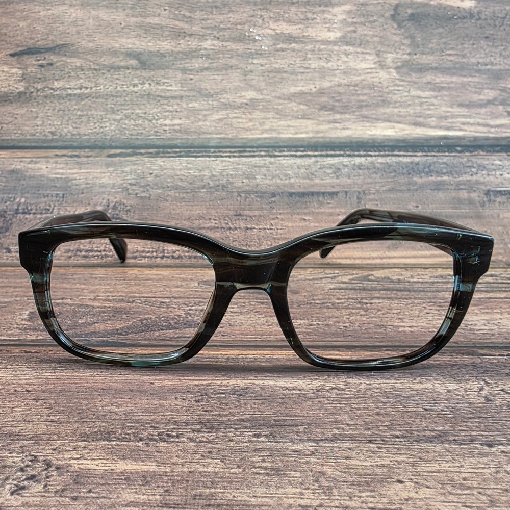 Warby Parker Paley Eyeglasses Frames Green Tortoise Striped 50-19-145 4483
